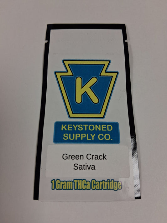Keystoned Supply - 1G THCa Green Crack Cartridge - Sativa