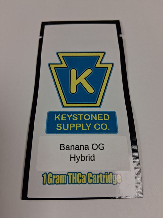 Keystoned Supply - 1G THCa Banana OG Cartridge - Hybrid